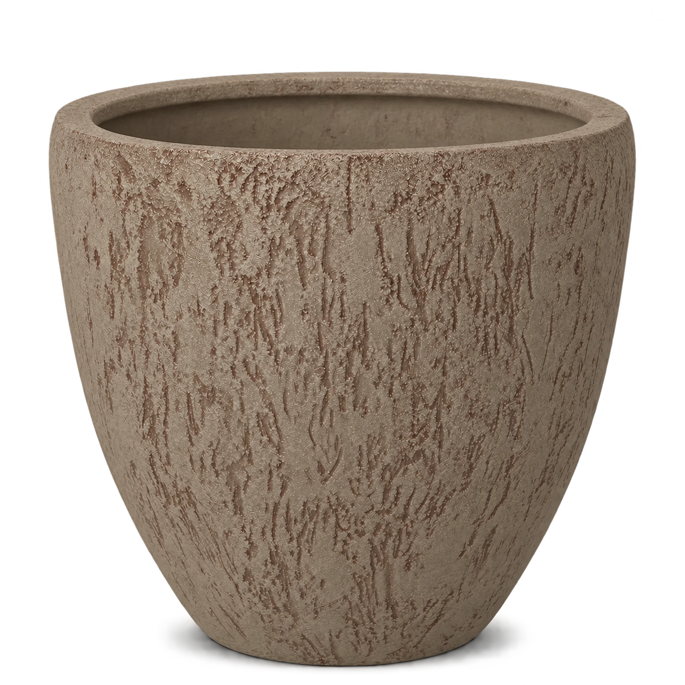 Fioriera Vaso in Fibra di Vetro "Emilio" – Fioriera Conica in finitura Texture Lavorata — vista 11 di 12