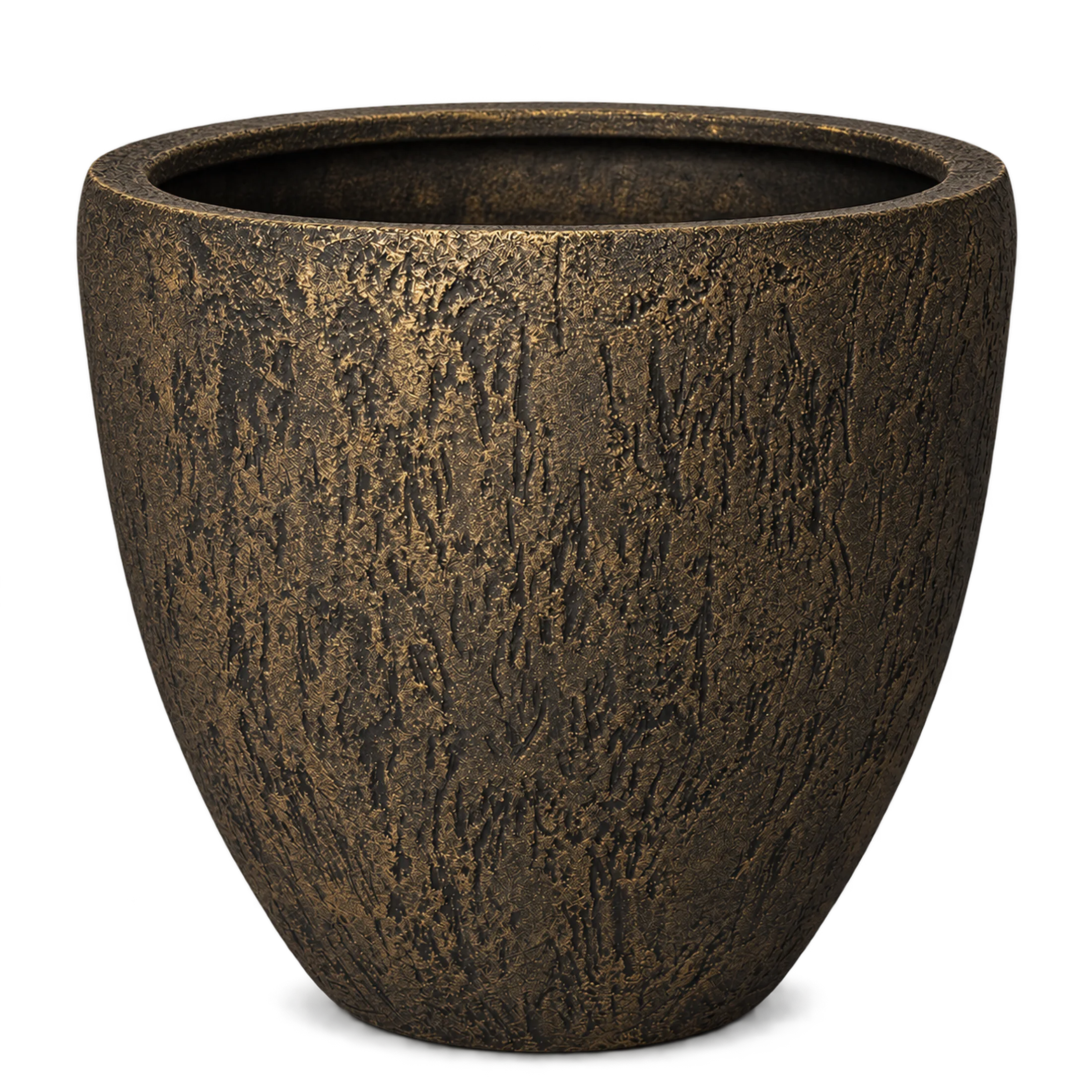 Fioriera Vaso in Fibra di Vetro "Emilio" – Fioriera Conica in finitura Texture Lavorata — vista 8 di 12