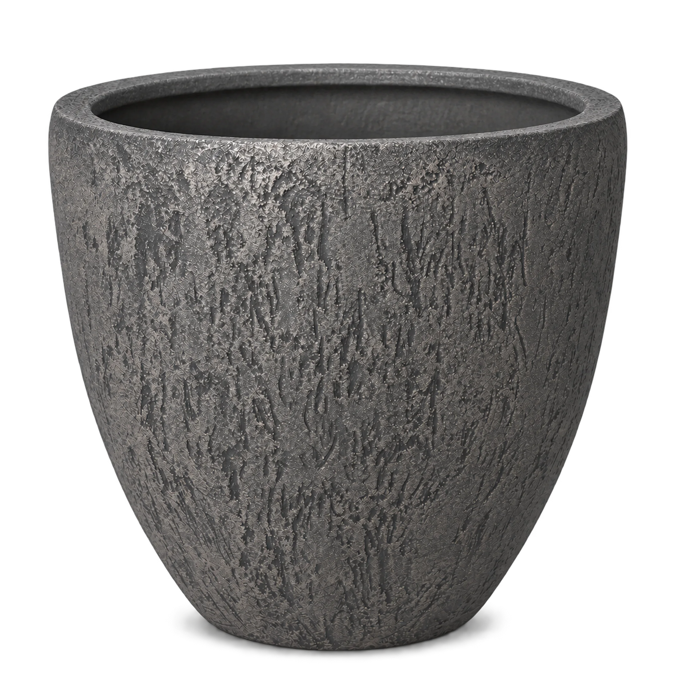 Fioriera Vaso in Fibra di Vetro "Emilio" – Fioriera Conica in finitura Texture Lavorata — vista 5 di 12
