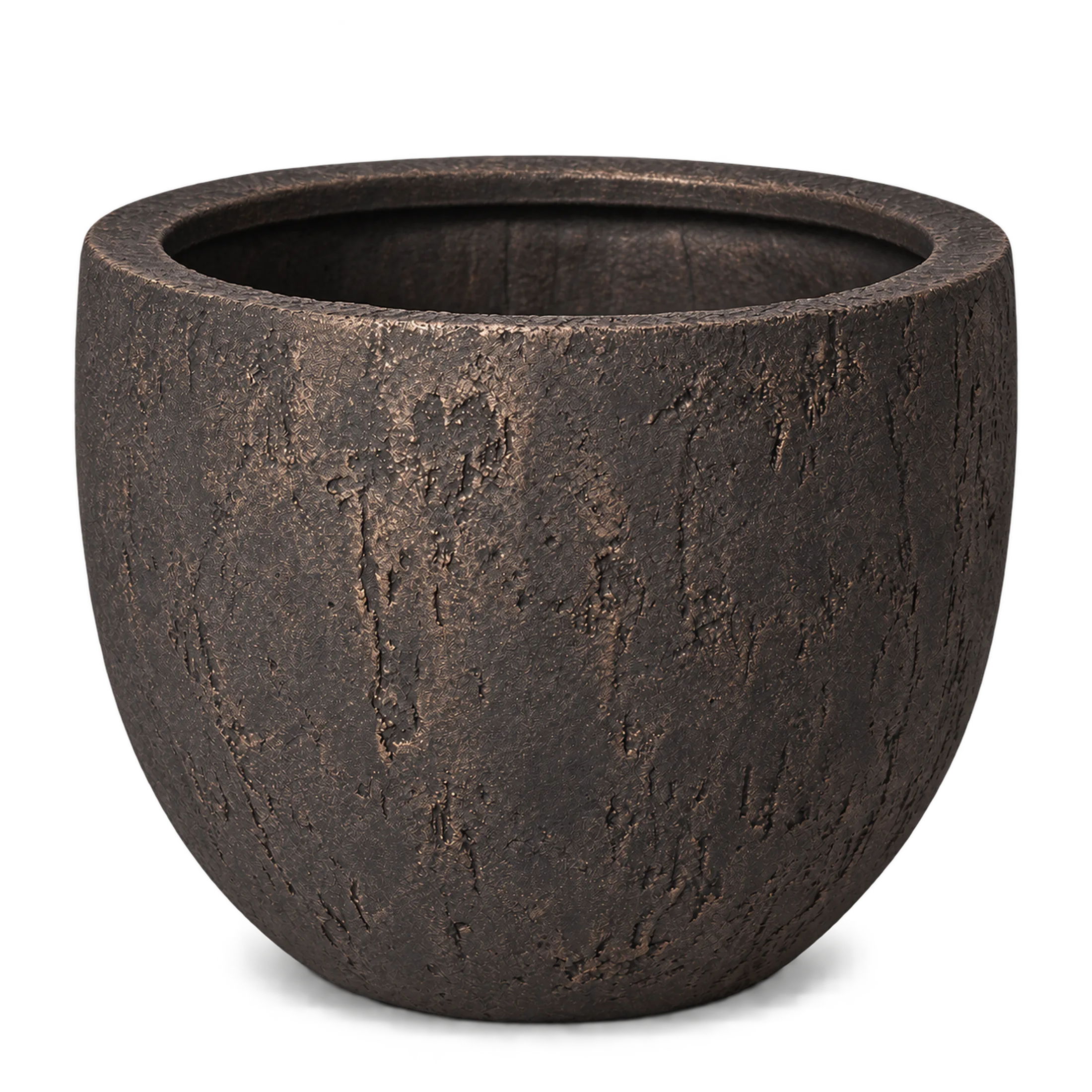 Fioriera Vaso in Fibra di Vetro "Fredo" – Fioriera Rotonda in finitura organichce — vista 10 di 12