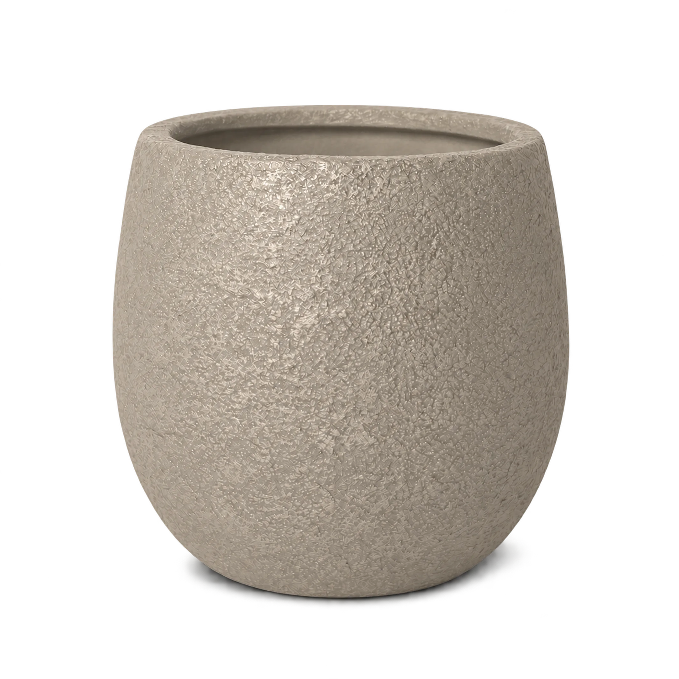 Fioriera Vaso in Fibra di Vetro "Viola" – Fioriera Rotonda in finitura Basse — vista 4 di 12