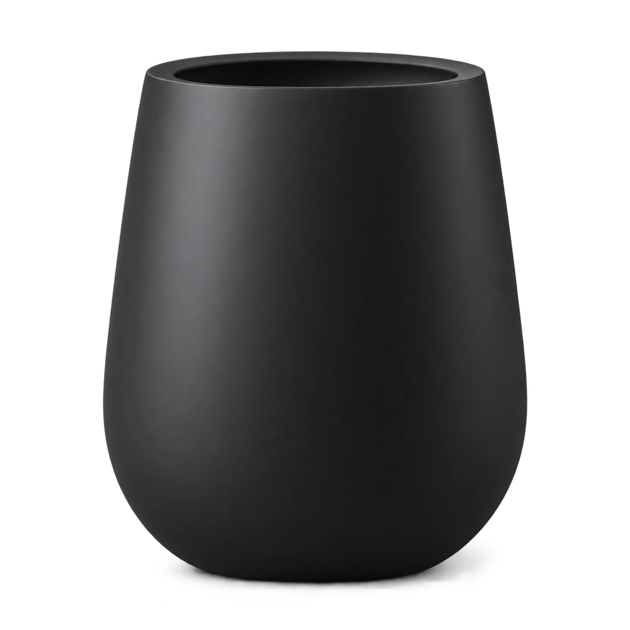 Fioriera Vaso in Fibra di Vetro "Pancia Basse" – Fioriera Bassa di Design per Interno ed in finitura Basse — vista 6 di 12