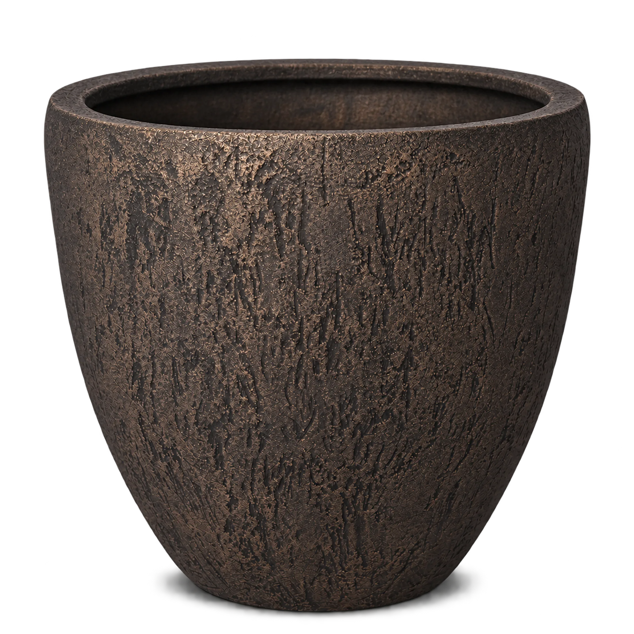 Fioriera Vaso in Fibra di Vetro "Emilio" – Fioriera Conica in finitura Texture Lavorata — vista 10 di 12