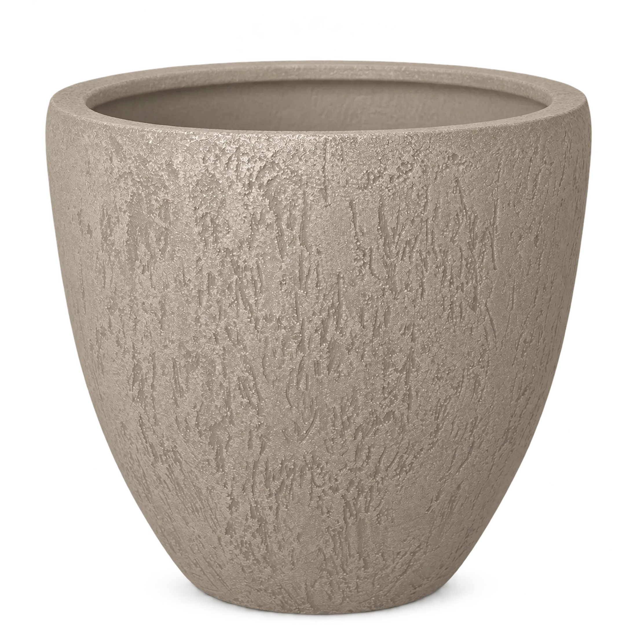 Fioriera Vaso in Fibra di Vetro "Emilio" – Fioriera Conica in finitura Texture Lavorata — vista 4 di 12